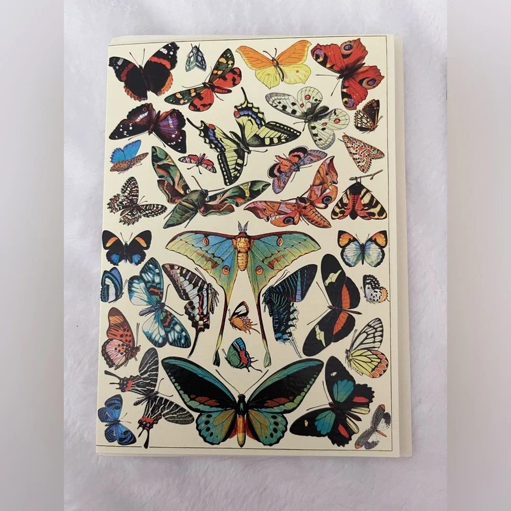 2 New Madame Treacle Greeting Cards Butterflies and Dogs Moon Gazing Vintage